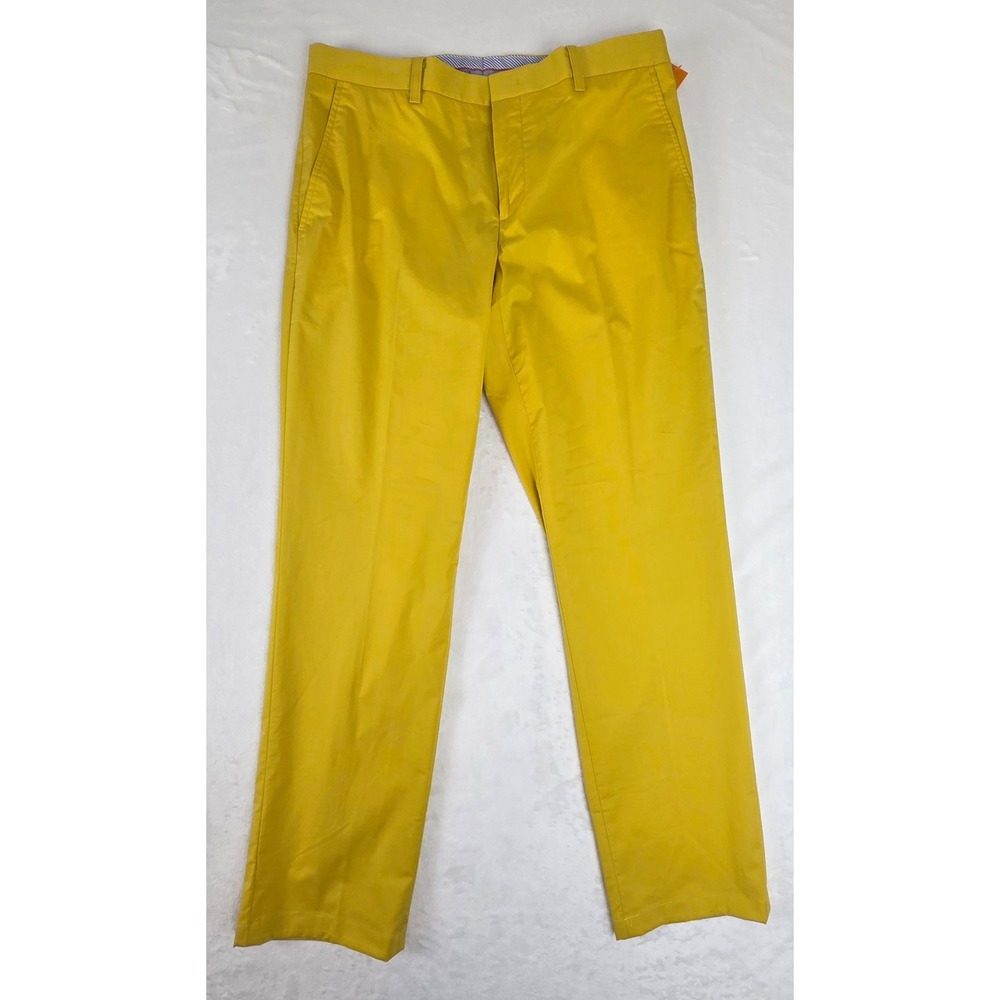 Louis Castel Men's Yellow Casual Chino Trousers Rare! BLMPT426 33x30 EU 84 NWT